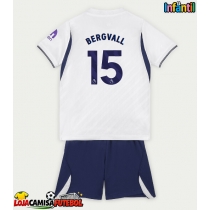 Camisa de Futebol Tottenham Hotspur Lucas Bergvall #15 Equipamento Principal Infantil 2026-27 Manga Curta (+ Calças curtas)